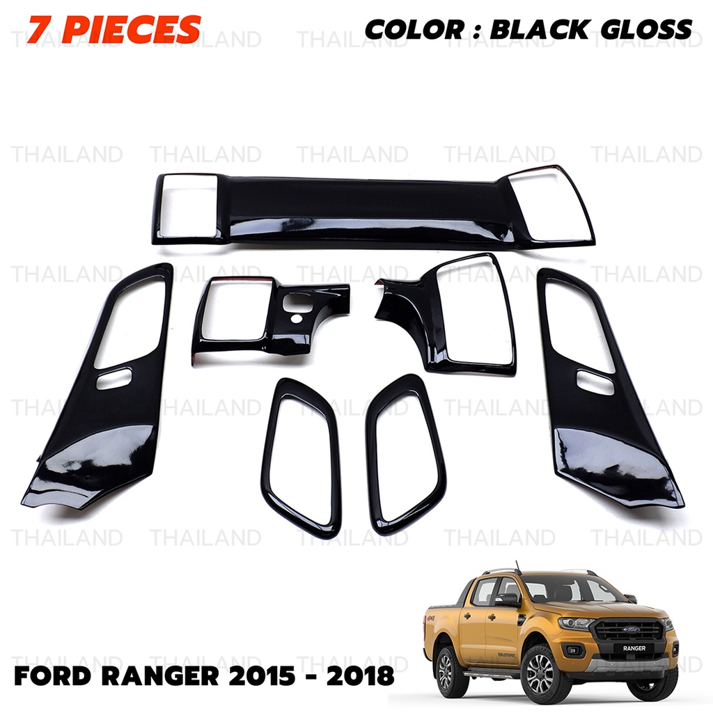 ชุด แต่งภายใน 7 ชิ้น สีดำเงา ฟอร์ด เรนเจอร์ Ford Ranger ปี 2015-2021