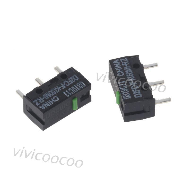 OMRON Vivi เมาส์ไมโครสวิทช์ D2Fc - F - K ( 50 เมตร ) - Rz สีเขียว Dot 2 ชิ้น