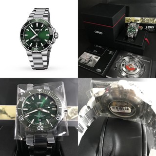 Oris Aquis Date สี Green (ครบทุกขนาด) ประกันศูนย์ไทย 3 ปี