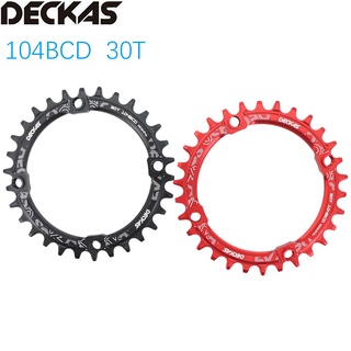 Deckas 104BCD จานหน้าจักรยาน ทรงกลม 30T 104 BCD 30 ซี่ สําหรับจักรยานเสือภูเขา