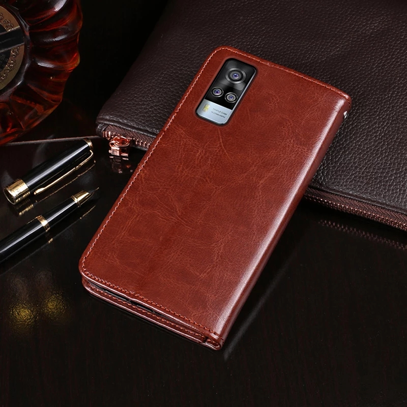 Flip Case VIVO Y31 2021 Y51 Y51A 2020 Case Wallet PU Leather Cover