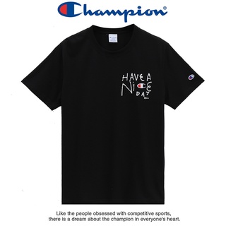 Champion champion เสื้อยืดแขนสั้น ผ้าฝ้าย ทรงหลวม ขนาดเล็ก สําหรับผู้ชาย และผู้หญิง