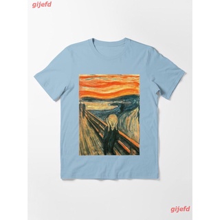 【hot sale】New The Scream By Edvard Munch T-Shirt ภารกิจที่เป็นไปไม่ได้ เสื้อยืด ดพิมพ์ลาย เสื้อยืดผ้าฝ้าย คอกลม แฟชั่น เ