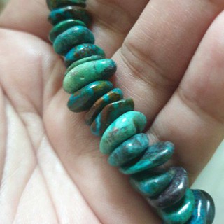 สร้อยข้อมือหินแท้ คริสโซคอลล่า (Natural Chrysocolla braclet)