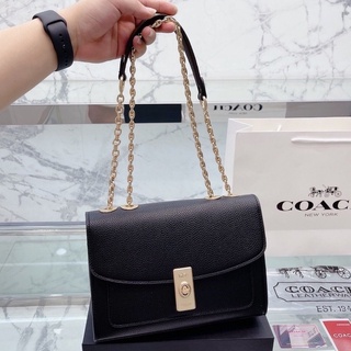 สินค้าใหม่-Coach-กระเป๋าผู้หญิง/กระเป๋าสะพาย/ของแท้100%/พร้อมส่ง/ยิงจริง [ส่งฟรี] Fashion Brand Bag