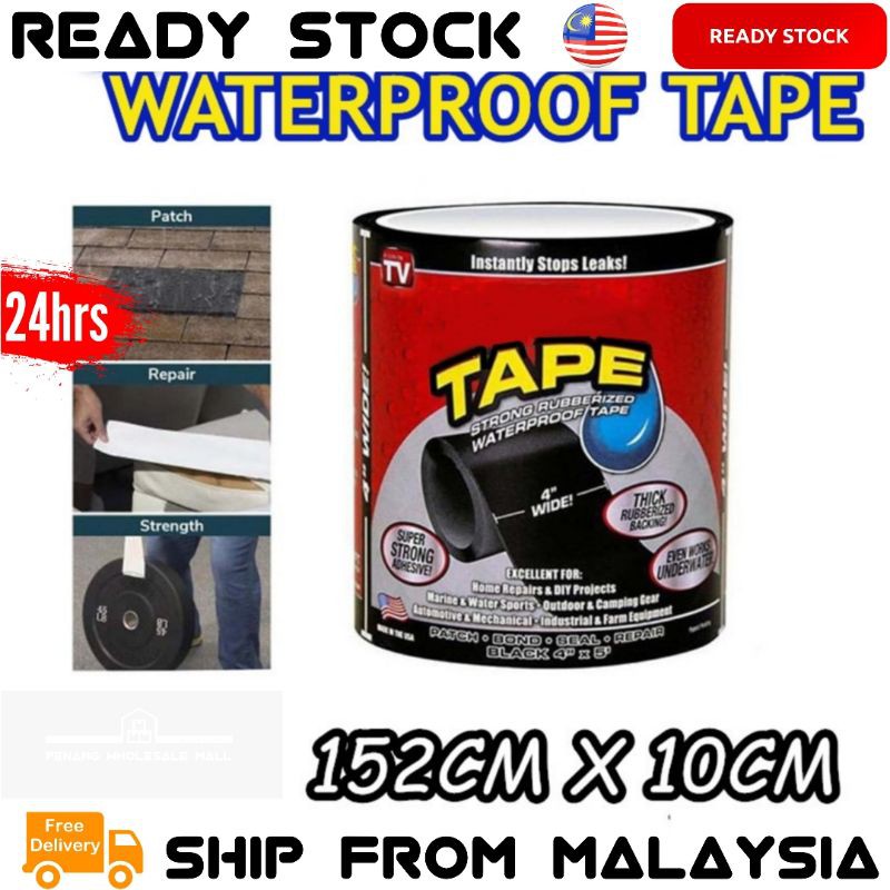As Seen On TV Super Fix Tape Black "4 X 5 "Black