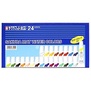 SAKURA MAT WATER COLORS สีน้ำ ซากุระ 24 สี (EMW-24)