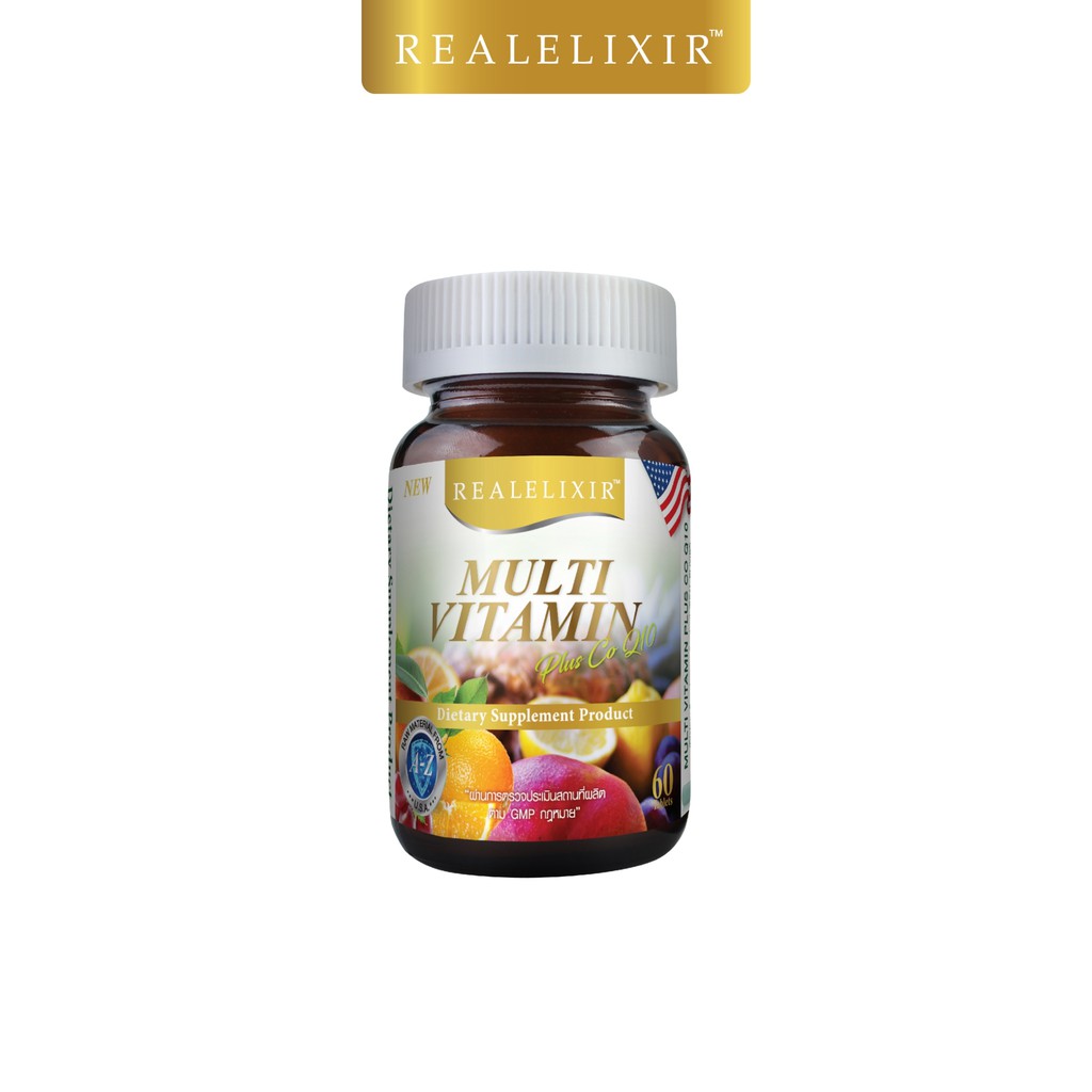 Real Elixir Multi Vitamin plus Q10 60 capsules Shopee Thailand