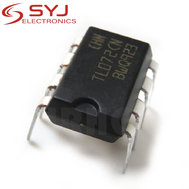 10pcs/lot TL072CN TL072 TL072C TL072CP DIP-8 = NJM072D 072D Amplifiers - Op Amps Dual Low Noise JFET