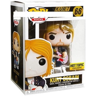 Funko POP! Rocks 66# ฟิกเกอร์ไวนิล Kurt Cobain Hot Topic Rare พร้อมตัวป้องกัน