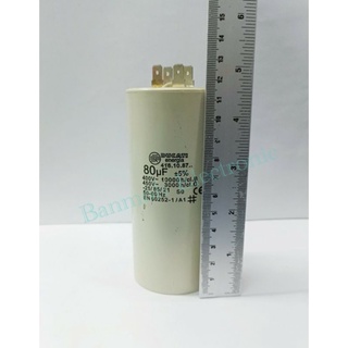 80UF 450V CAPACITOR MOTOR แบบเสียบ 80uf450v ของแท้เกรดดี100% Made in Romania คาปาซิเตอร์ คอนเดนเซอร์ แคปรัน