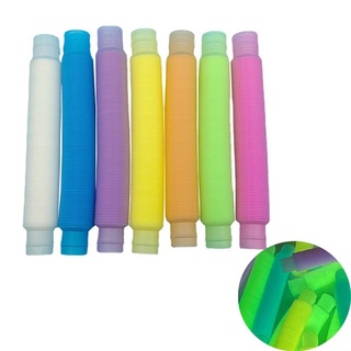 ของเล่น Fidget Tubes พลาสติกเรืองแสงสําหรับเล่นคลายเครียดออทิสติก