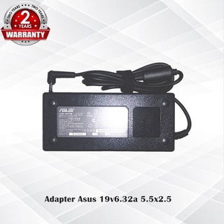 Adapter Asus 19v6.32a *5.5x2.5* / อะแดปเตอร์ เอซุส 19v6.32a หัว*5.5x2.5* แถมฟรีสายไฟ AC *ประกัน 2 ปี