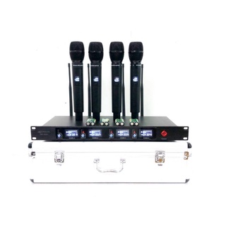 ไมค์ลอยไร้สาย ไมค์ 4ตัว Wireless Microphone UHF แท้ ชุดไมค์โครโฟน  Model : 5844 ส่งฟรี