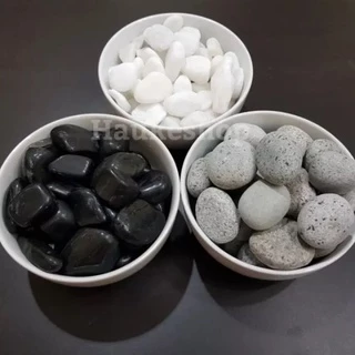 หินดำเงา คัดพิเศษ ขนาด 1ถุงใหญ่ (5 กิโลกรัม) หินนำเข้า