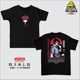 เสื้อยืด ลายการ์ตูนนารูโตะ SASUKE UCHIHA ทรงสามเหลี่ยมS-5XL