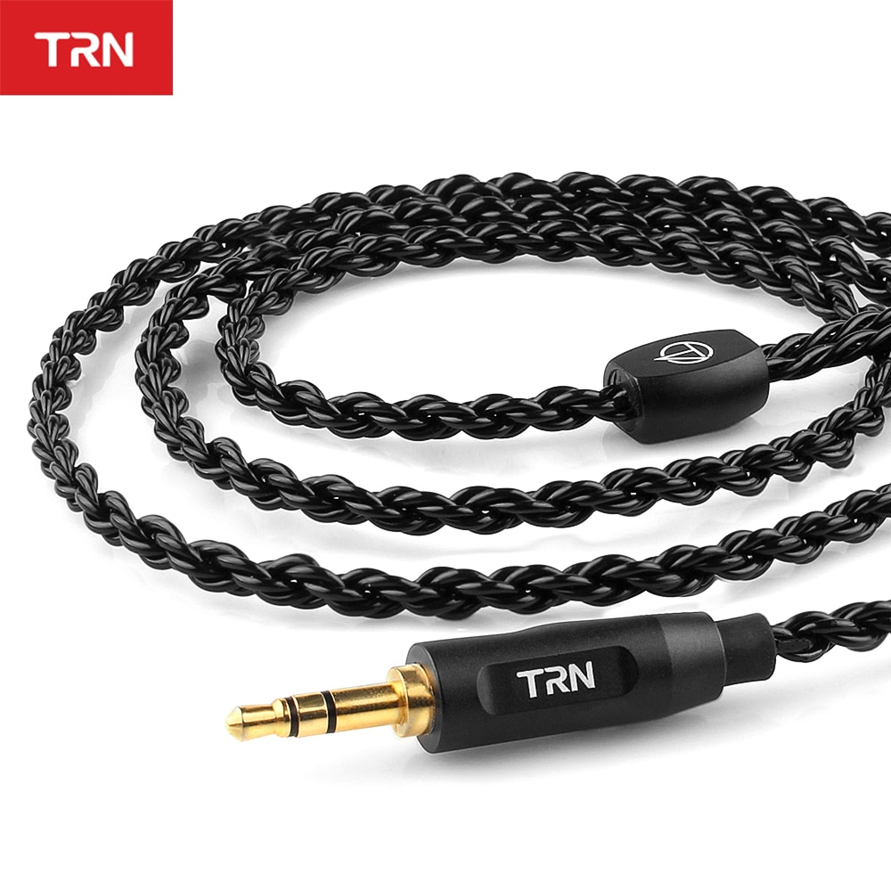 TRN 6 Core Braided Silver Plated Cable With mic HIFI Earphone MMCX/2Pin Connector Use For TFZ TRN X6