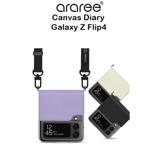 Araree Canvas Diary เคสกันกระแทกเกรดพรีเมี่ยมจากเกาหลี เคสสำหรับ Galaxy Z Flip4 (ของแท้100%)