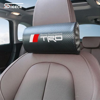 Sieece สำหรับ TRD หมอนรองคอในรถ หมอนในรถ หมอนรองคอรถยนต์ คาร์บอนไฟเบอร์ หมอนรองคอในรถยนต์ หมอนลองคอรถยนต์ ที่รองคอในรถ หมอนรถยนต์ แต่งรถภายในรถยนต์ ของแต่งรถยนต์ สำหรับ Toyota Corolla Wigo Wish Sienta Yaris Altis Fortuner CHR Camry Vios RAV4 Avanza Rush