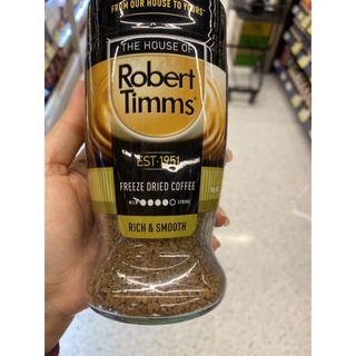 กาแฟสำเร็จรูป ตรา โรเบิร์ต ทิมส์ พรีเมี่ยม ริช แอนด์ สมูท 100 G. Robert Timms Est - 1951 Freeze Dried Coffee Rich &amp; Smooth