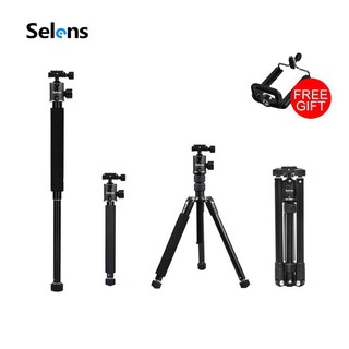 selens t - 170 150 ซม. อุปกรณ์ขาตั้งกล้องพร้อมคลิปหนีบสําหรับ dslr camera with phone