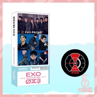 [BS] Exo การ์ดโลโม่ 30 ชิ้น การ์ดไปรษณีย์ 30 ชิ้น และสติกเกอร์รูปภาพ KPOP - KP442 144 ชิ้น