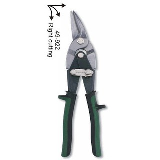 กรรไกรตัดแผ่นโลหะ 10นิ้ว  โค้งขวา CROSSMAN aviation snips 49-922  ครอสแมน