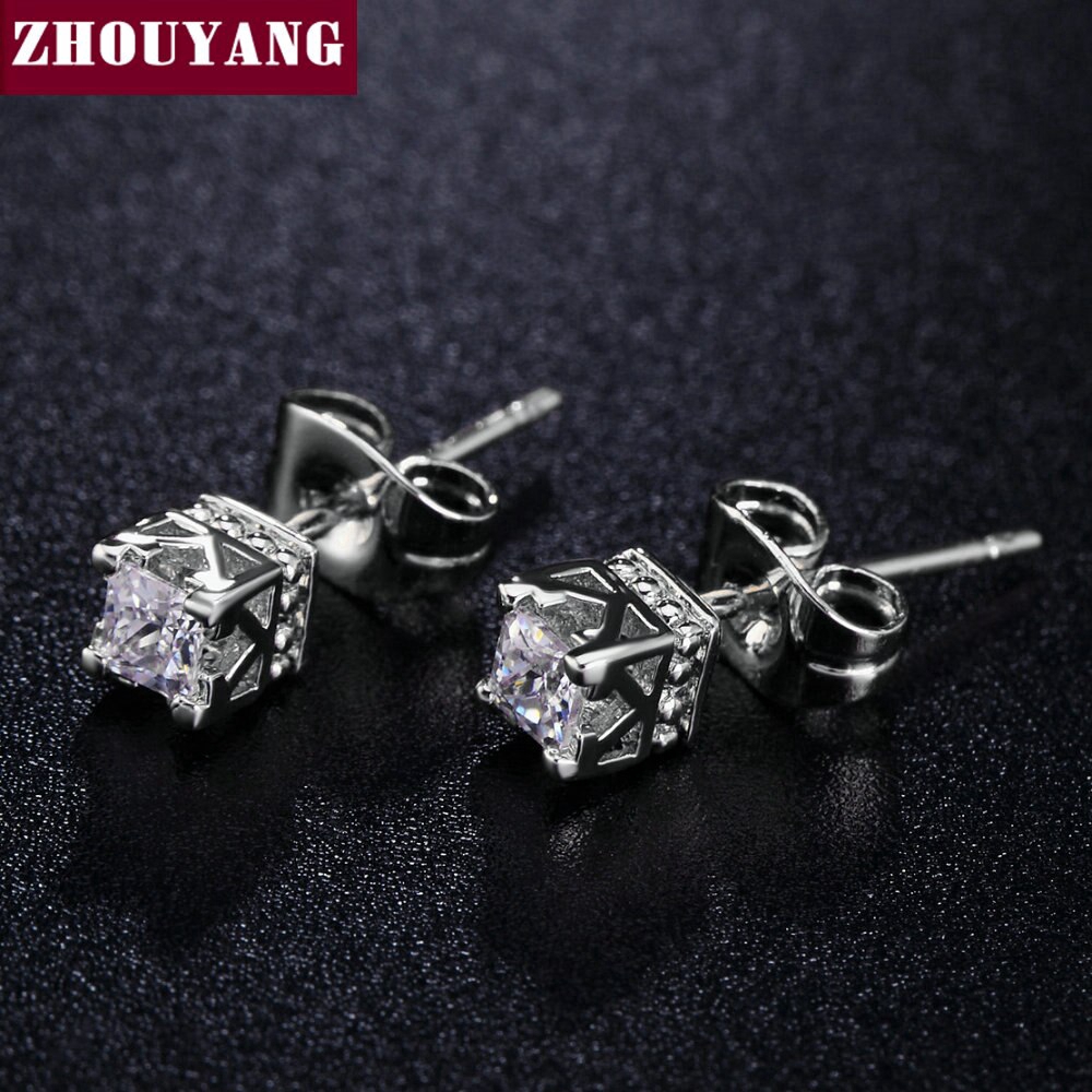 ด้านคุณภาพ ZHOUYANG Elegant คริสตัล Rose Gold สีต่างหูคริสตัลออสเตรีย ZYE448 ZYE449 ราคา ถูกที่สุด ดีลบีเคเค แกลเลอรีภาพที่ 5