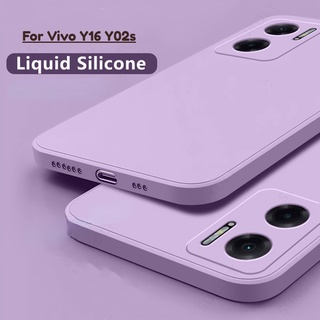 เคสซิลิโคนนิ่ม ทรงสี่เหลี่ยม ป้องกันเลนส์กล้อง สําหรับ Vivo Y16 Y02s Y35 Y22s Y22 VivoY35 VivoY16 2022 VivoY02s