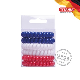 TITANIA Elastics "Anti Ziep", 6 PCS ไททันย่า ยางมัดผมแบบเกลียว 6 ชิ้น