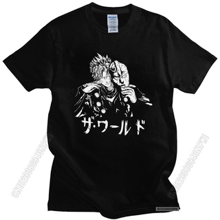 T-shirt  เสื้อยืดคอกลม ผ้าฝ้าย 100% พิมพ์ลายมังงะ Jojo Bizarre Adventure Dio Brando สไตล์ญี่ปุ่น สําหรับผู้ชาย LHZYS-5XL