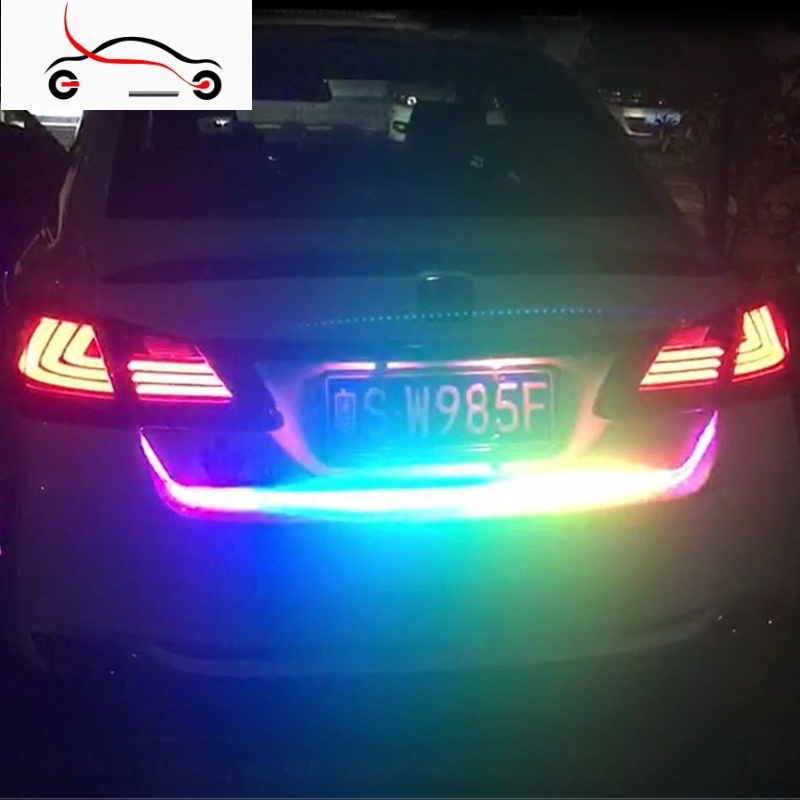 RGB ยืดหยุ่น LED Trunk Light Strip Streamer Auto Car Tailgate