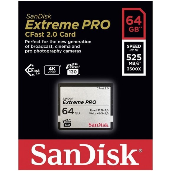 SanDisk 64GB Extreme Pro CFast 525MB/s