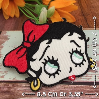 Betty Boop การ์ตูน ตัวรีดติดเสื้อ อาร์มรีด อาร์มปัก ตกแต่งเสื้อผ้า หมวก กระเป๋า แจ๊คเก็ตยีนส์ Movie Embroidered Iron ...