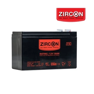ZIRCON แบตเตอรี่12V7.8Ah มือหนึ่ง100% ใช้กับ UPS,ไฟฉุกเฉิน,แบตเตอรี่แห้ง ปิดผนึก ไม่ต้องเติมน้ำกลั่น