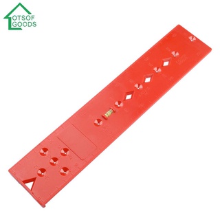 LOTSOFGOODS Woodworking Bubble Level Ruler Wooden Pillars Hole Drilling Guide Locator READY STOCK