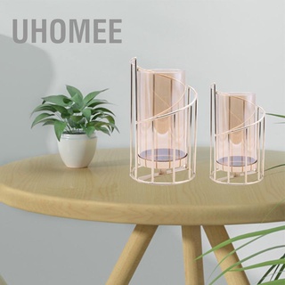 Uhomee เชิงเทียน ชุบไฟฟ้า สีทอง หมุนได้ โรแมนติก สําหรับบ้าน ปาร์ตี้ งานแต่งงาน