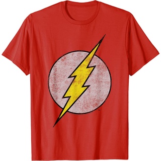 เสื้อยืดโอเวอร์ไซส์เสื้อยืด พิมพ์ลายโลโก้ DC Comics Flash Old Flash สําหรับผู้ใหญ่S-3XL