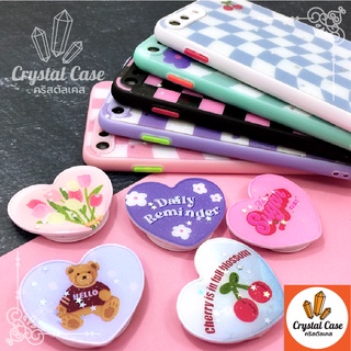 เคสมือถือ TPU ขอบสีกันกล้องกากเพชรกริตเตอร์ Samsung A12 A22 5g A52 5g A53 5g ฟรี Griptok หัวใจ เคสการ์ตูน