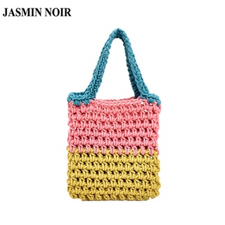 Jasmin NOIR กระเป๋าถือ กระเป๋าสะพายไหล่ ทรงบักเก็ต สีตัดกัน สําหรับสตรี