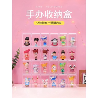 กล่องเก็บของ pop mart MINISO กล่องสุ่ม Blindbox กันฝุ่น PET