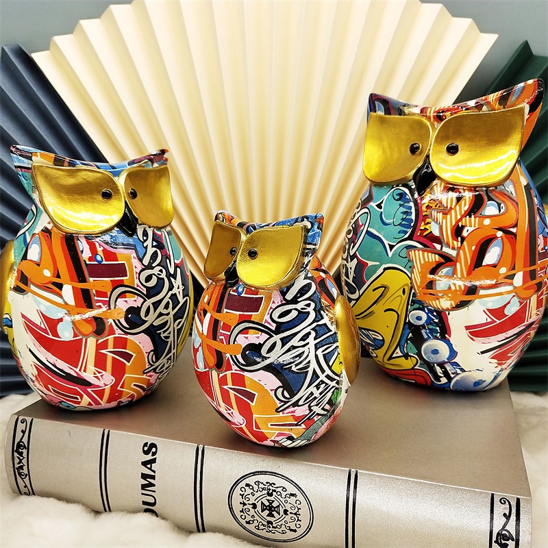 nordic-creative-resin-crafts-owl-decoration-home-living-room-wine