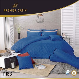 PREMIER Satin ผ้าปูที่นอน ขนาด 3.5 3 ชิ้น (ไม่รวมผ้านวม) ผ้าปูที่นอนลายคลาสสิค กันไรฝุ่น ของแท้ ผ้าหนานุ่ม