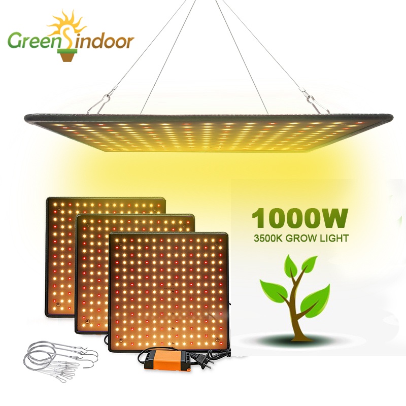Greensindoor 1000W LED ไฟปลูกต้นไม้ แสงพืช ไฟดอกไม้ในร่ม ไฟเต็นท์เรือนกระจกไฟสวน Full Spectrum Grow Light