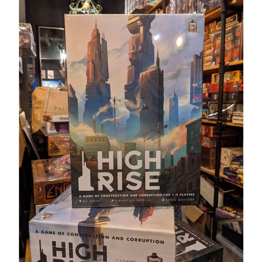 High Rise Boardgame+Tokenไม้ และPromo เกมส์วางแผนแข่งกันสร้างตึกสูงระฟ้าโดยมีการคอรัปชั่นเพื่อชัยชนะ