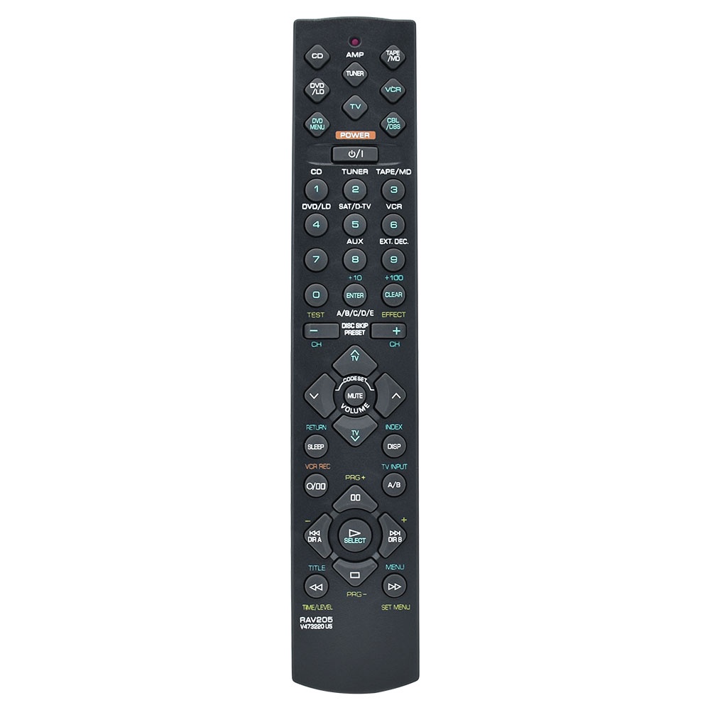 ยามาฮ่า RAV205 V473220 Us RAV206 V694090 Us รีโมทคอนโทรลสําหรับ Audio Video Theatre Audio/Video Receiver HTR5230 HTR5230RDS RXV396 RXV520 HTR5450RDS YAMAHA YHT18, YHT24, HTR5450 YAM