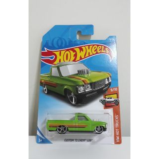 รถเหล็ก Hotwheels CUSTOM 72 CHEVY LUV สีเขียว (ib011)