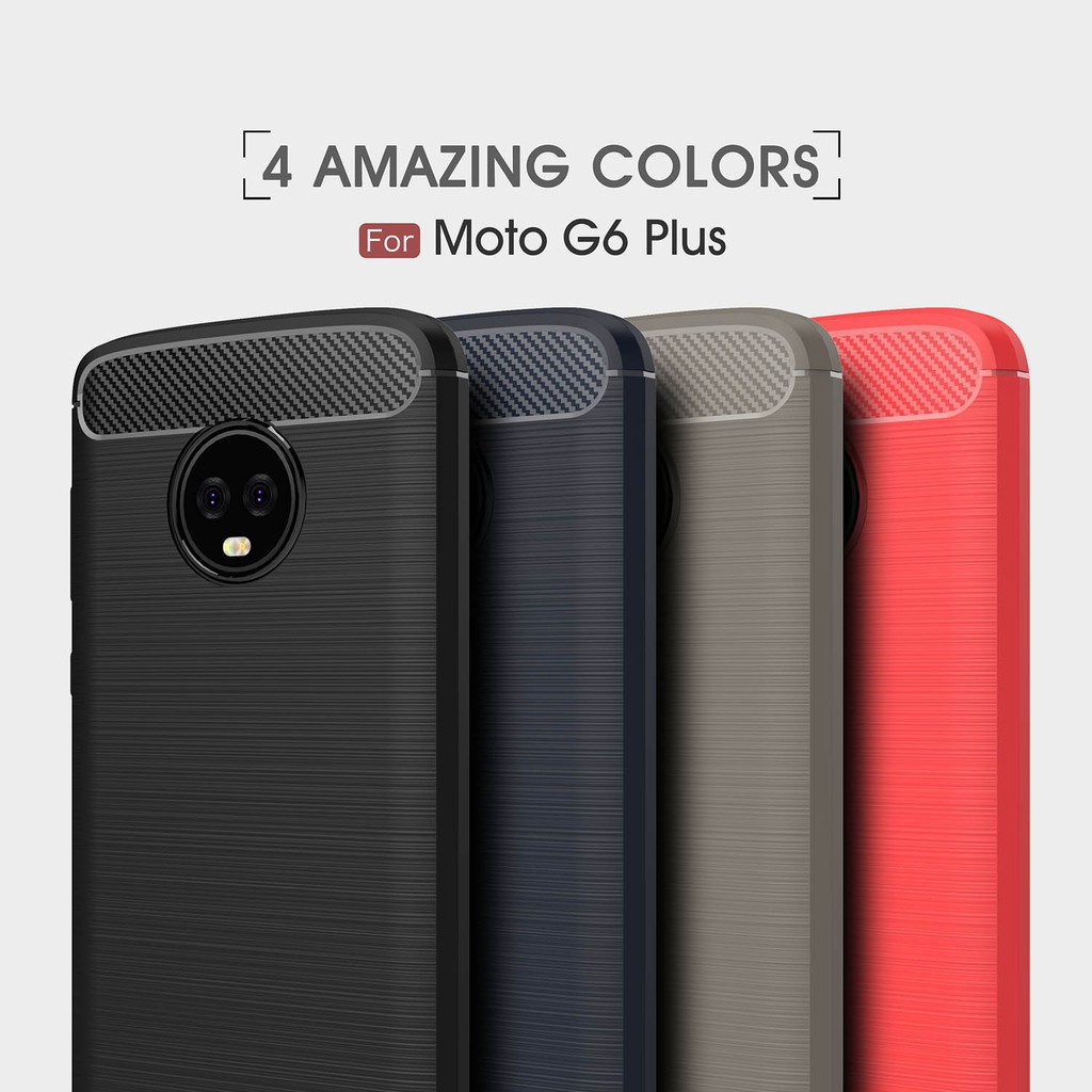 เคส Phone Case Motorola MOTO G6 Plus คาร์บอนไฟเบอร์ เคสอ่อนนุ่ม โทรศัพท์ กรณี