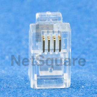 หัวโทรศัพท์ 4P4C RJ12 4pin Modular jack for telephone