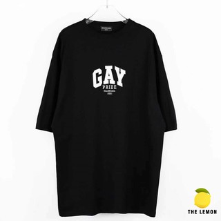 เสื้อยืดอินเทรนด์ผู้ชายอินเทรนด์ผู้หญิง【Lemon】เสื้อยืด Balenciaga 2021SS GAY คุณภาพเคาน์เตอร์ รหัสสินค้าเดียวกันS-3XL